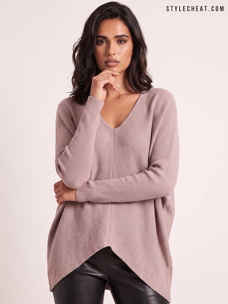 Natural - Style Cheat Ella V-neck Jumper
