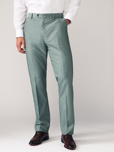 Green Regular Fit Trimmed Suit Trousers (986324) | €9