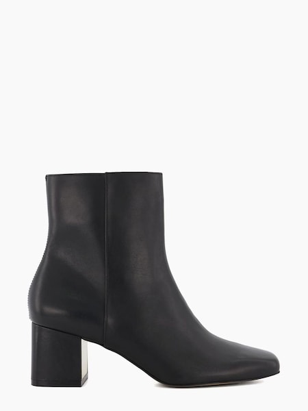 Dune London Black Branded Smart Block Onsen Heeled Boots (986350) | €79