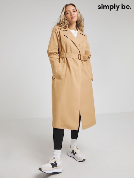 Simply Be Cream Essential Clean Trench Coat (986399) | €26