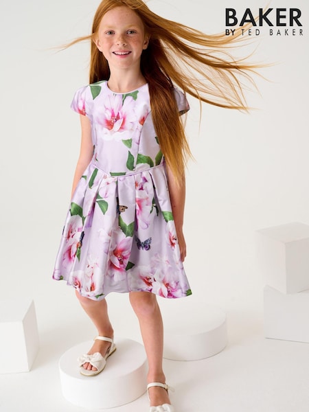 Baker by Ted Baker Floral Satin Dress (986804) | AED110 - AED129