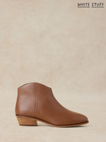 Brown - White Stuff Mae Leather Ankle Boots