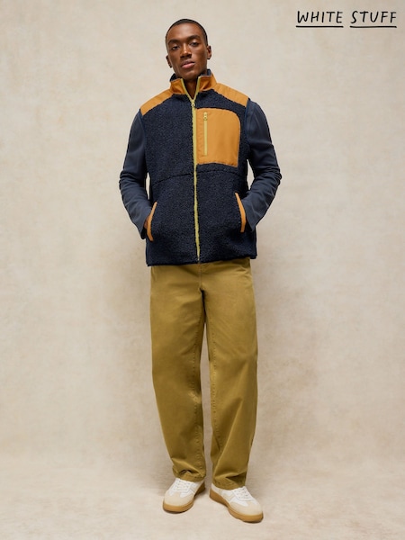 Blue - Regular White Stuff Borg Pocket Detail Gilet