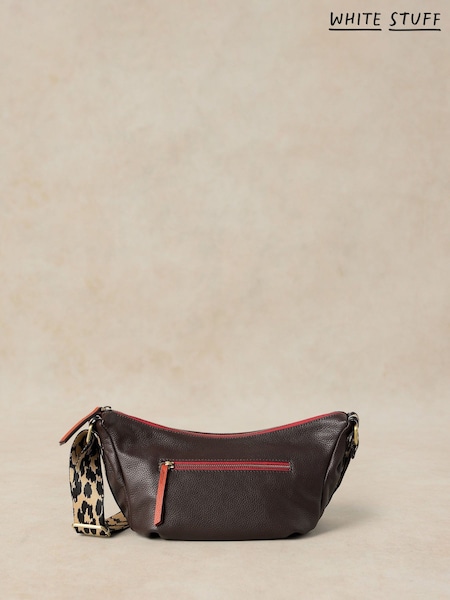 Brown - White Stuff Meadow Leather Cross-body Bag