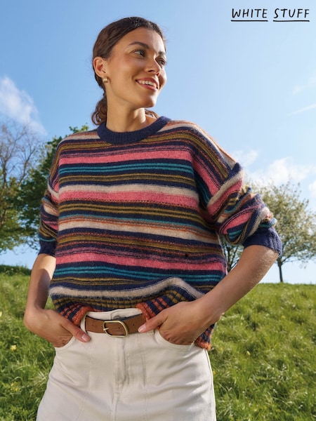 Blue - White Stuff Stripe Jumper