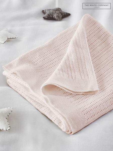 The White Company Pink Cellular Satin 100% Cotton Winter Blanket (987268) | $32 - $38