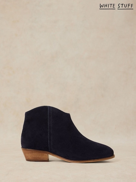 Plavo - White Stuff Široko stopalo Suede Ankle Čizme