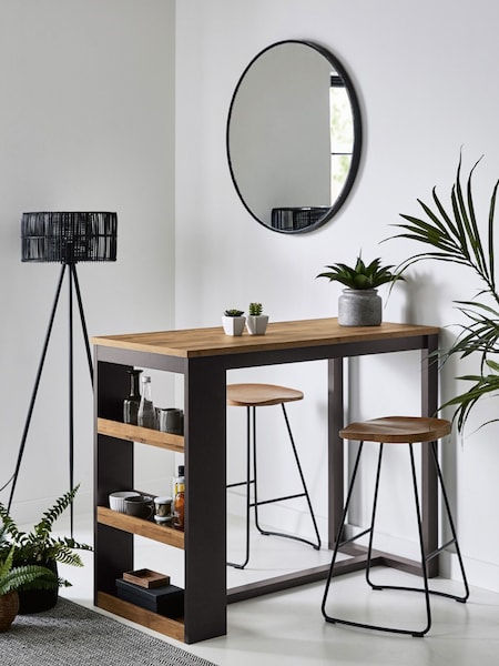 Dark Bronx Oak Effect 2 Seater Storage Bar Table (987388) | €365