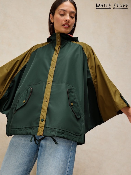 أخضر - White Stuff Dakota Showerproof Poncho
