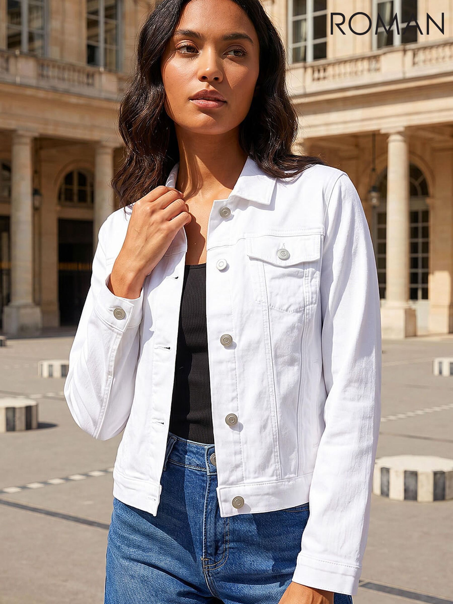 ジャケット・アウター   white denim jacket Buy Women's Jackets White Short Denim Online | Next South Africa