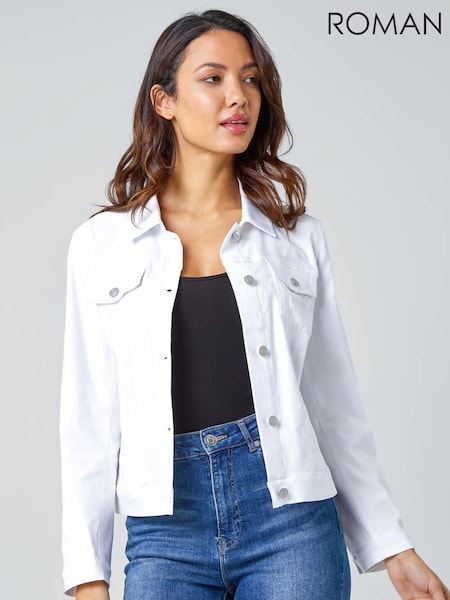 Белый - Roman Stretch Denim Jacket (987712) | €58
