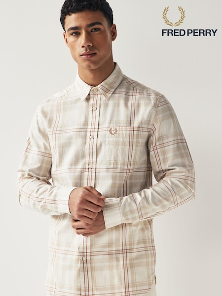 Fred Perry Tonal Tartan Check Long Sleeve Shirt (987839) | €80