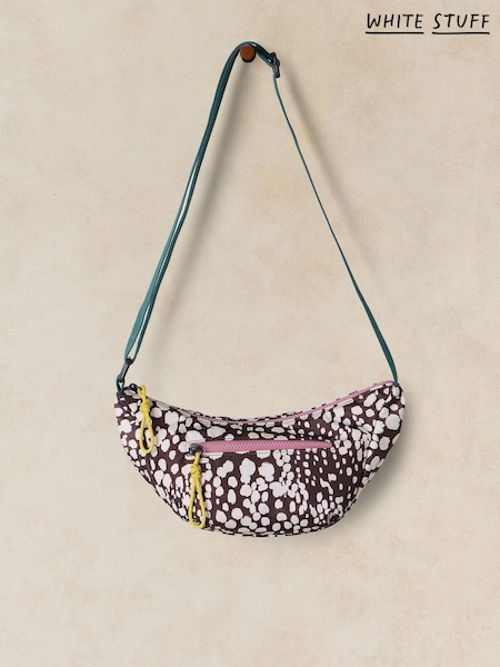 Brown - White Stuff Meadow Printed Cross-body Bag