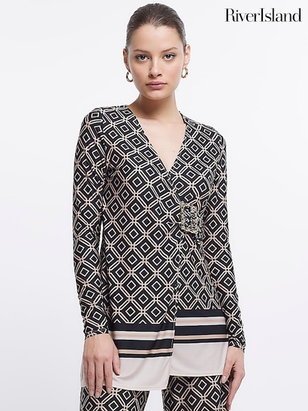 River Island Brown Side Buckle Blouse (988102) | €21