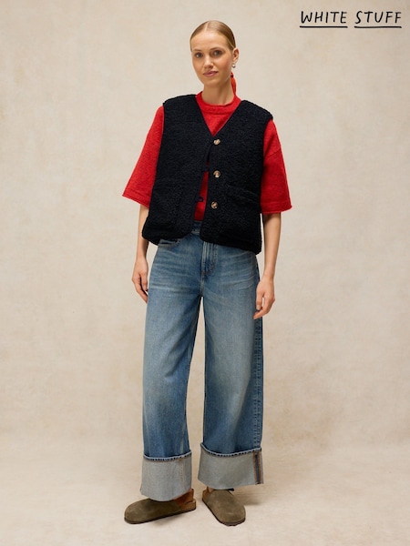 Blue - White Stuff Emery Reversible Gilet