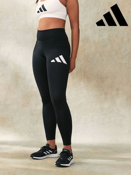 adidas Black Train Essential Full Length Big Logo Leggings (988182) | R$ 295