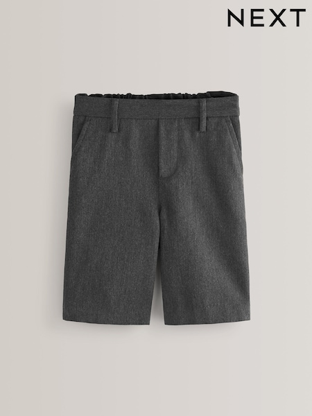 Grey Regular Pull-On Waist Flat Front School Shorts (3-14yrs) (988259) | € 7 - € 14
