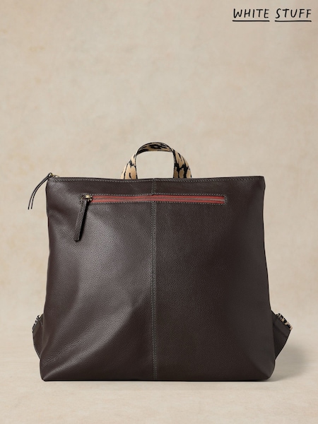 Brown - White Stuff Meadow Leather Backpack