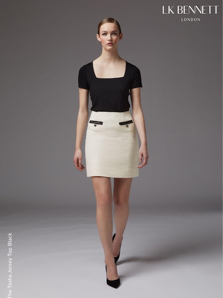 LK Bennett Black Viscose Tasha T-Shirt (988613) | €87