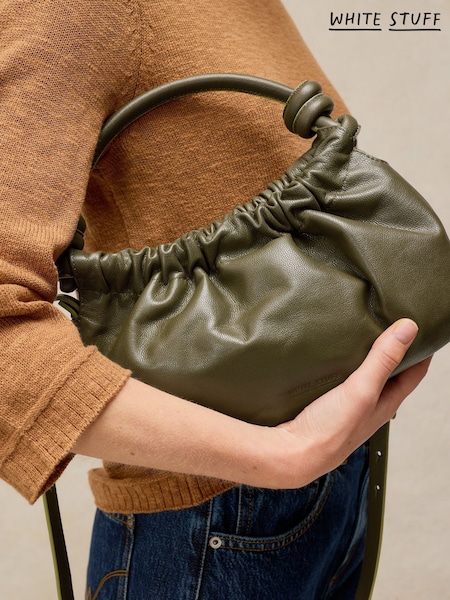 Vert - White Stuff Mini Callie Leather Bag