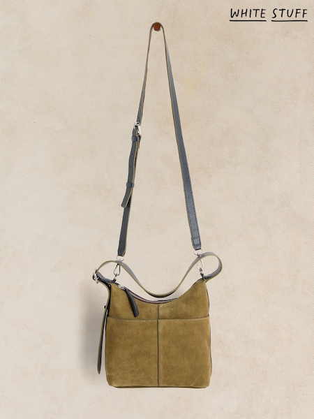 Yaşıl - White Stuff Mini Sophia Suede Cross-body Bag