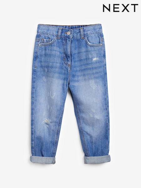 Leuchtend Blau - 100% Cotton Mom Jeans (3-16yrs) (988990) | 5 € - 7 €