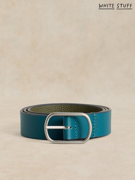 Mint Green - White Stuff Reversible Leather Belt