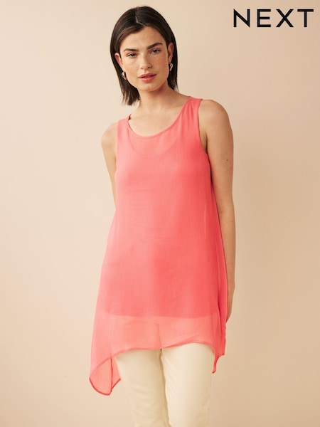 Raspberry Pink Woven Layer Tunic (989034) | €10