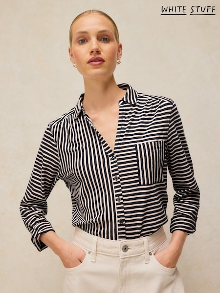 Blue - White Stuff Annie Stripe Jersey Shirt