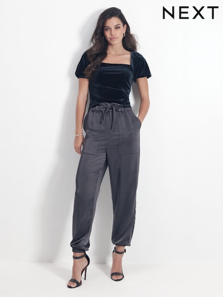 Charcoal Grey Satin Joggers (989595) | €8