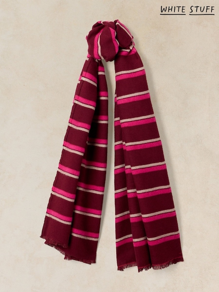 Violets - White Stuff Selma Stripe Midweight Scarf