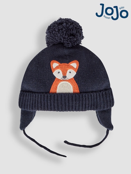 JoJo Maman Bébé Indigo Blue Appliqué Bobble Hat (990439) | 991 UAH