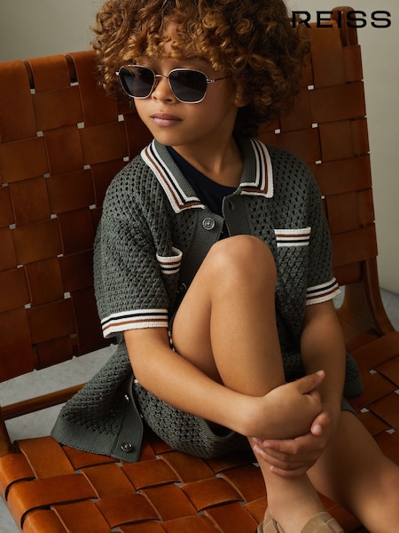 Reiss Coulson Crochet Contrast Trim Shirt (990448) | 380 LEI