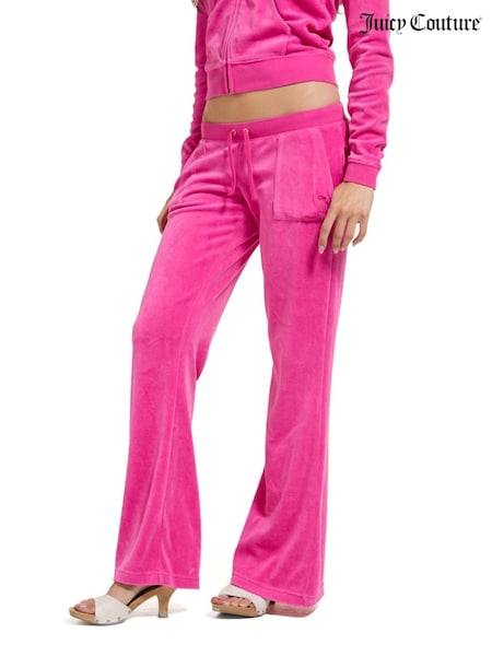 Pink - Juicy Couture Washed Caisa Ultra Low Rise Joggers