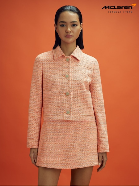 Reiss x McLaren F1 Team Papaya Bouclé Cropped Jacket (990587) | €385