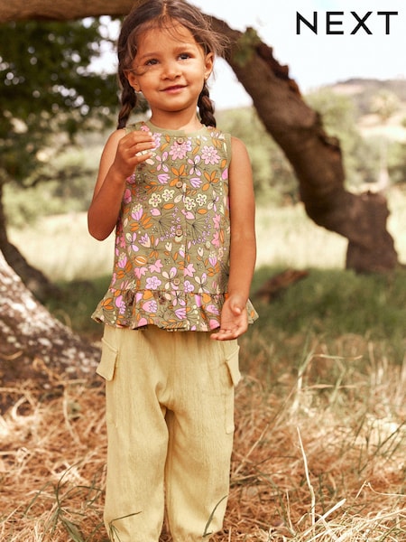 Rumena - Sleeveless T-Shirt and Cargo Trousers Set (3mths-7yrs) (990615) | € 11 - € 15