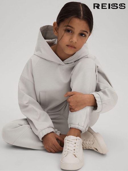 Reiss Grey Selma 9-13 yrs Hybrid Jersey Elasticated Hoodie (990711) | €65