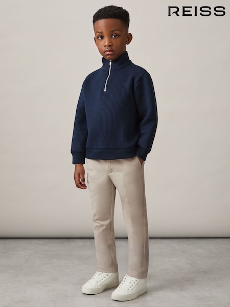 Reiss Stone Eastbury 9-13 yrs Slim Fit Tapered Chinos (990781) | €58
