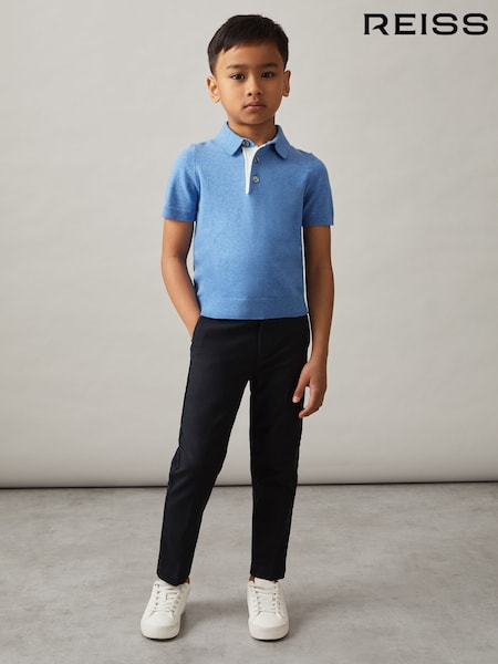 أزرق داكن - Reiss Eastbury Slim Fit Tapered Chinos (990808) | ‏288 د.إ.‏