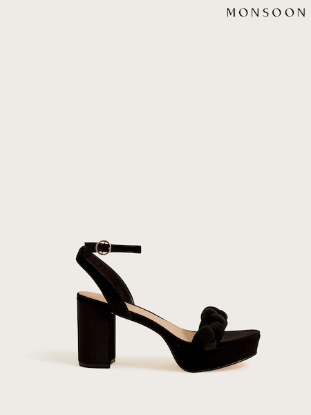 Monsoon Plait Velvet Platform Heels (990818) | €28
