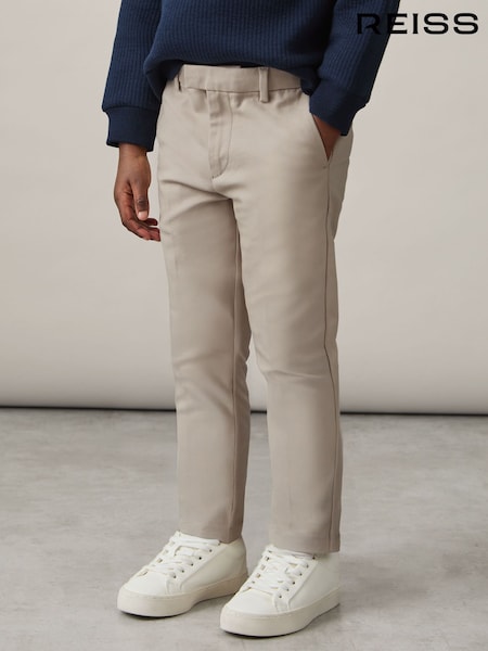 Reiss Stone Eastbury 3-9 yrs Slim Fit Tapered Chinos (990861) | €52