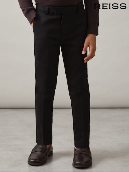 Reiss Black Eastbury 3-9 yrs Slim Fit Tapered Chinos (990890) | €52