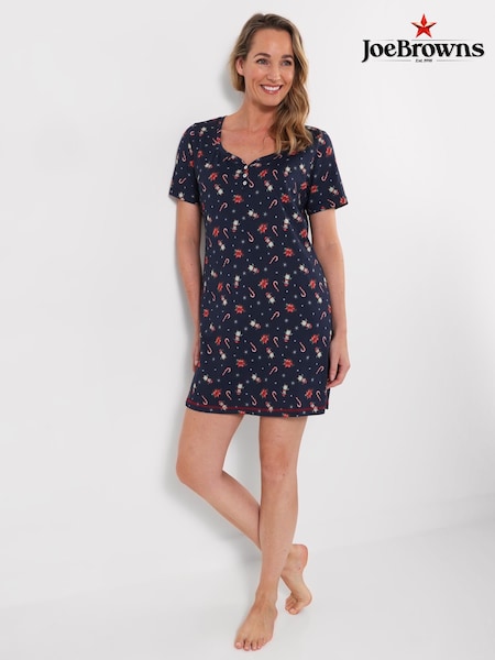 أزرق - Joe Browns Fun And Festive Jersey Nightie