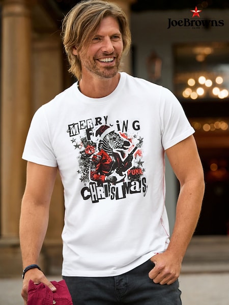 White - Regular Joe Browns Rockin Zebra T-shirt