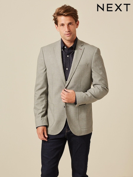 Light Grey Slim Textured Blazer (991639) | €43