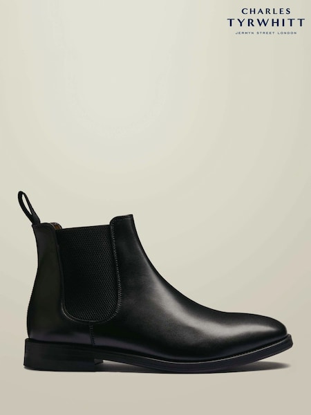 Negro - Regular Charles Tyrwhitt Leather Chelsea Boots
