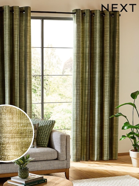 Stripe Ombre Textured Eyelet Lined Curtains (991982) | €88 - €177