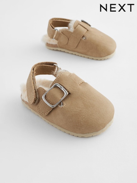 צבע בז' - בטנה מפרווה מלאכותית - Baby Clog Shoes (0-18mths) (992000) | ‏46‏₪