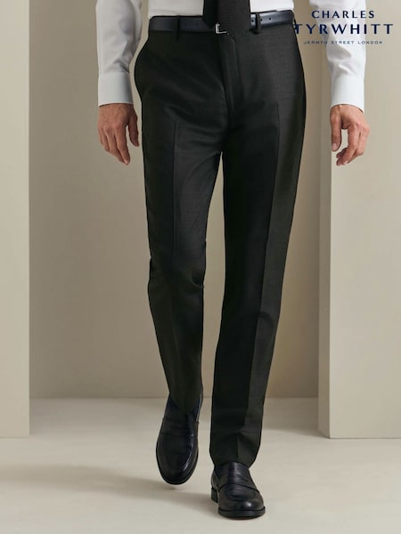 Šedá - Regular Charles Tyrwhitt Slim Fit Ultimate Performance Suit Trousers