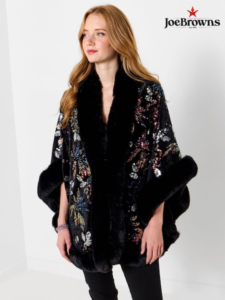 Crno - Joe Browns Evangelina Sequin Wrap Cover-up